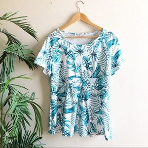 Palm leaf maternity shirt
